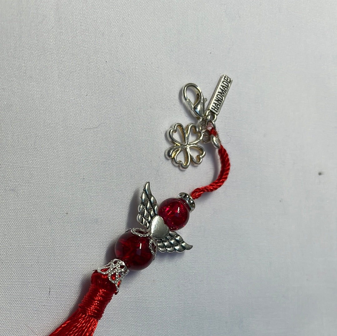 Red Angel Tassle Charm