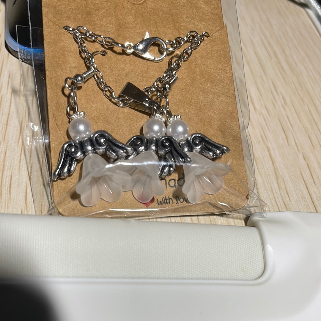 Silver Angel Jewellery Set