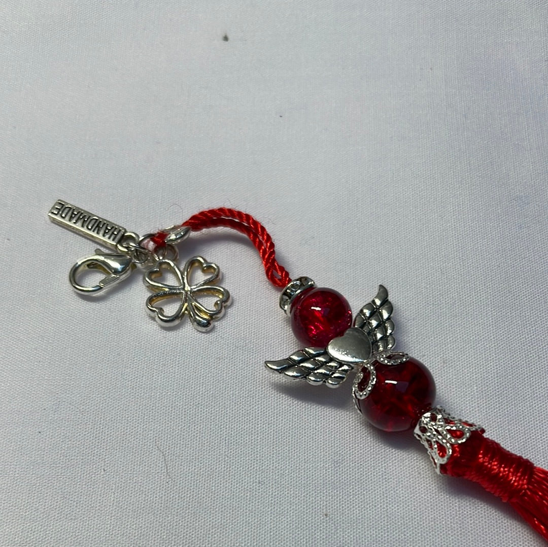 Red Angel Tassle Charm