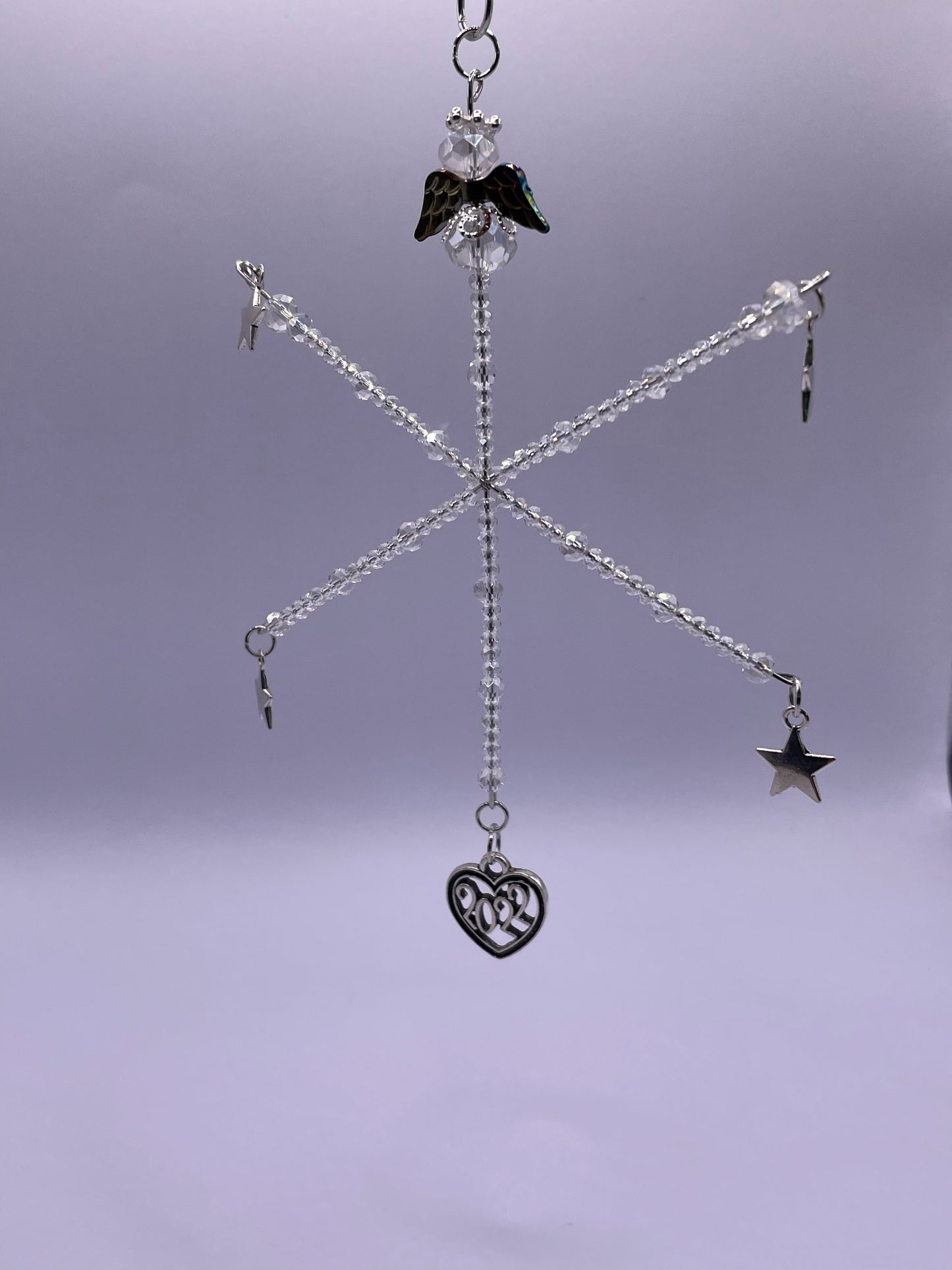 Staahflake -2022 Clear Crystal Angel & Stars- 5.5"
