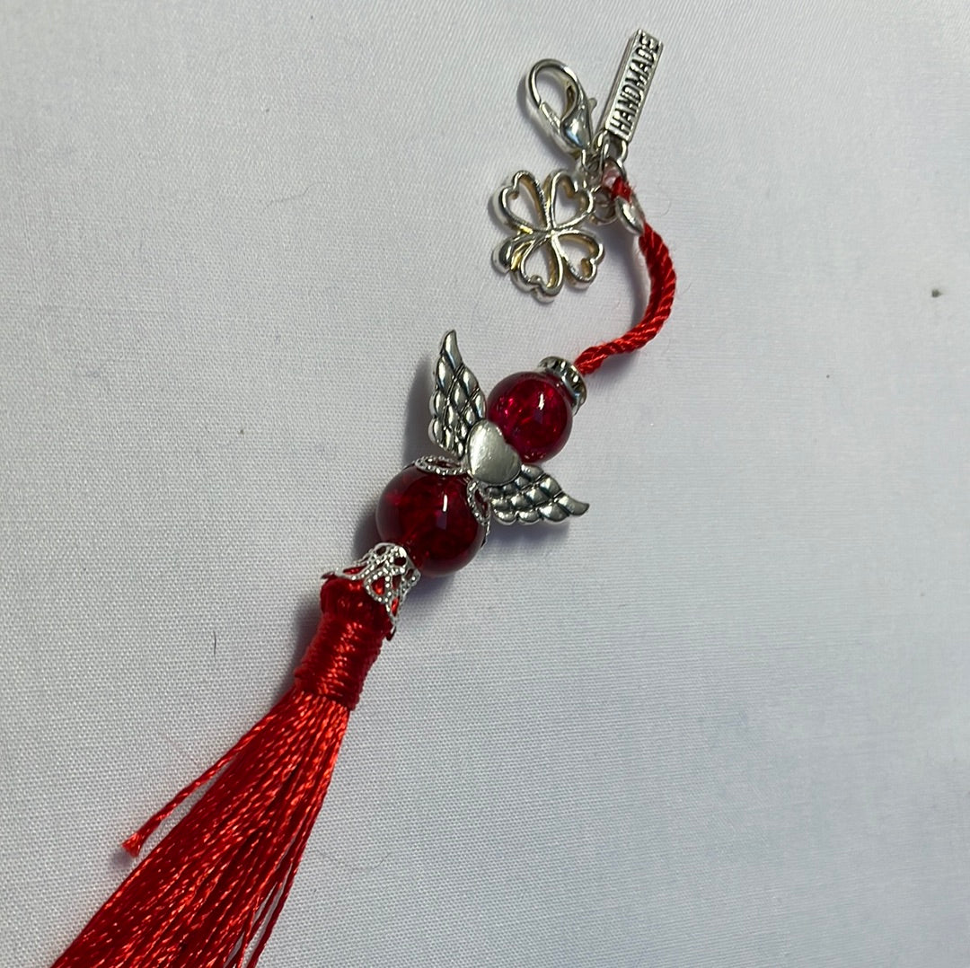 Red Angel Tassle Charm