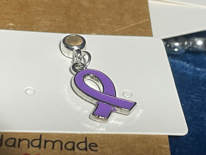 Purple Non-specific Medical Condition Awareness Ribbons on Euro Bails