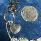 Silver Angel Tassel Keyring Mom Disc Charm “Your wings were ready but my heart was not”