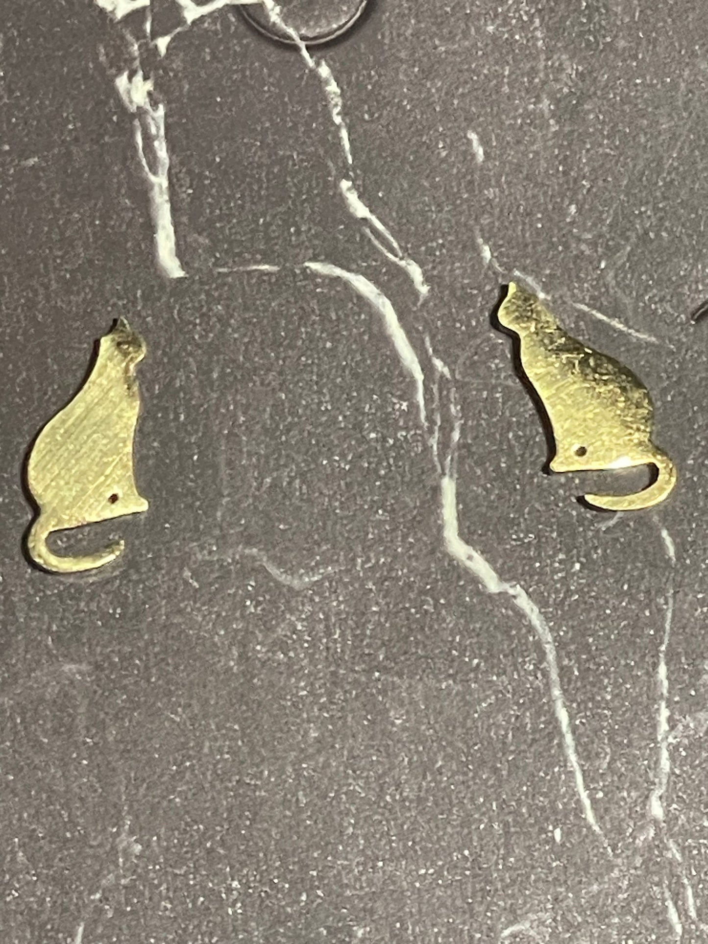 Stainless Steel Cat Kitten Earrings