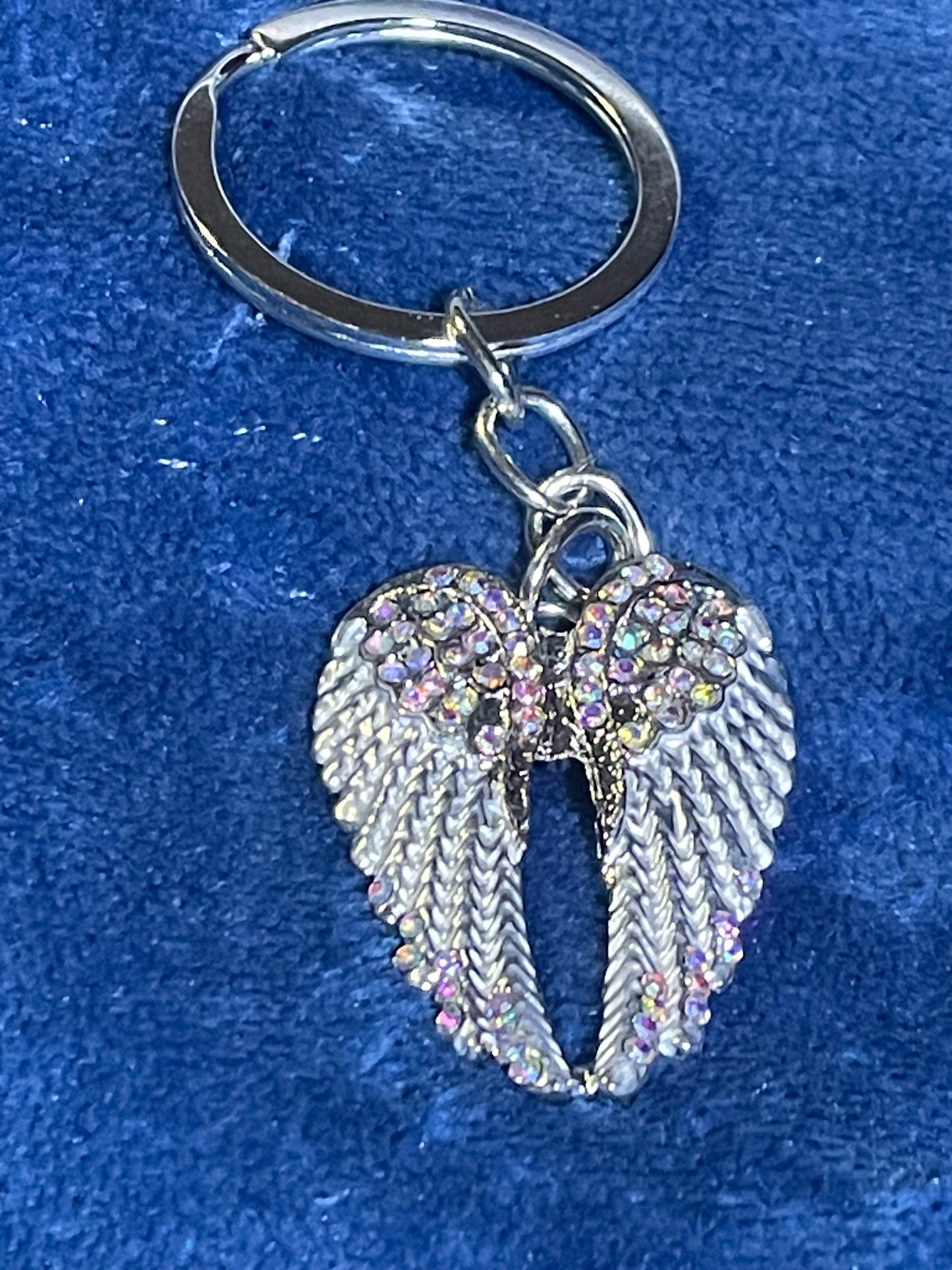 Enamel Angel Wings Key Ring