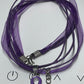 Purple Awareness Ribbons/Butterflies on an Organza & Cord Necklace