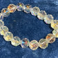 AB Coated Crystal Glass Round Bead Bracelet