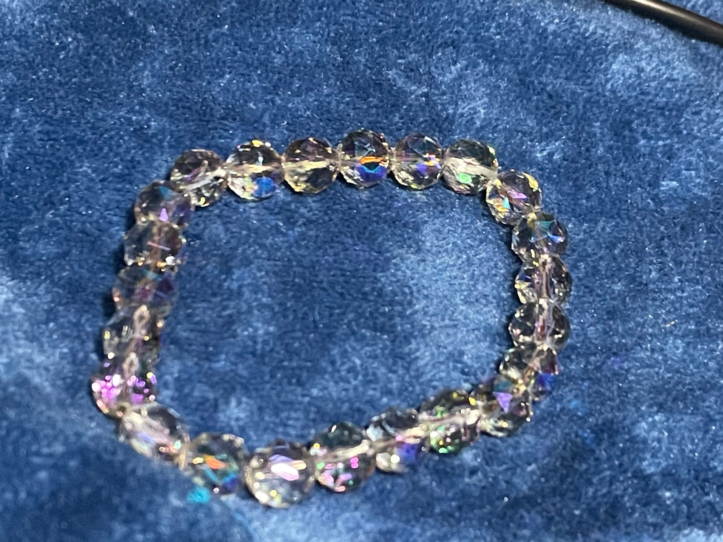 Smoky Purple AB Coated Crystal Glass Bracelet