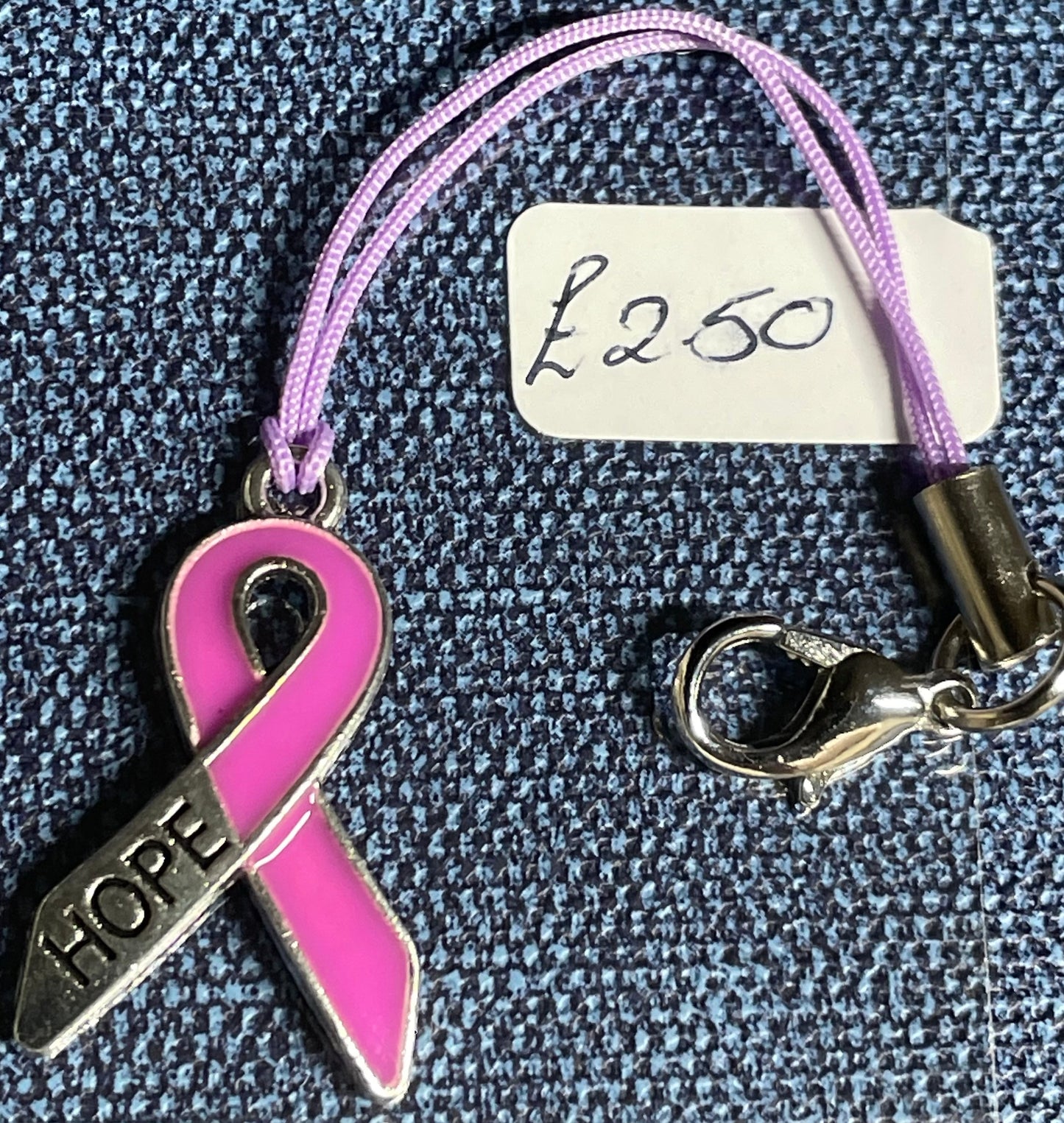 Non-Specific Purple Awareness Ribbon Lanyards with Split Ring or Clasp