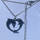 Gift Boxed Stainless Steel Heart shaped Dolphins Necklace