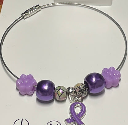 Purple Awareness Anklet