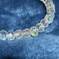 6mm Briolette Crystal Glass Bead Bracelet AB