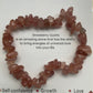 Natural Quartz Crystal Stone 19cm (approx) Gravel Bracelet with Information Card