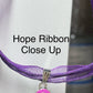 Purple Awareness Ribbons/Butterflies on an Organza & Cord Necklace