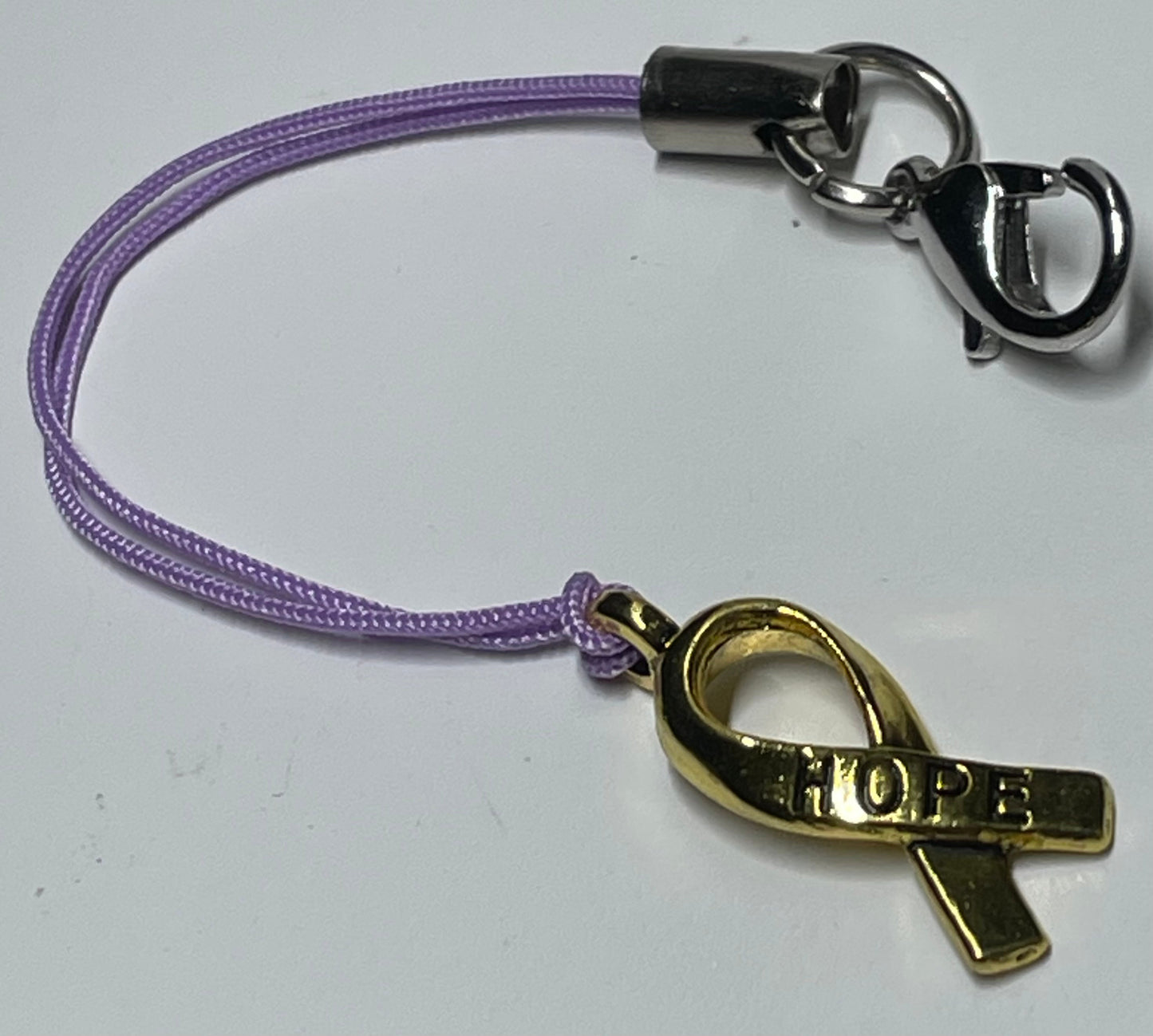 Non-Specific Purple Awareness Ribbon Lanyards with Split Ring or Clasp