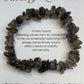 Natural Quartz Crystal Stone 19cm (approx) Gravel Bracelet with Information Card