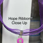 Purple Awareness Ribbons/Butterflies on an Organza & Cord Necklace