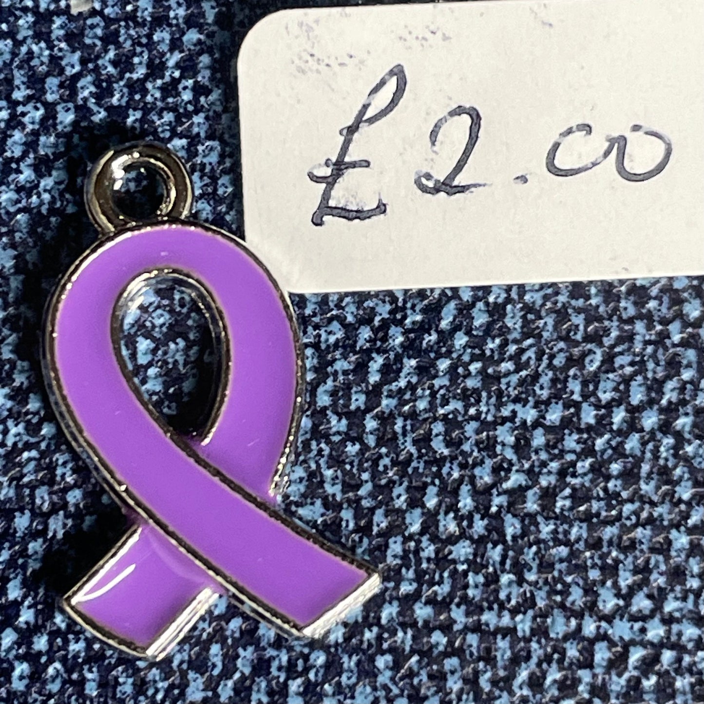 Medical Condition Purple Awareness & Hope Ribbon Charms (charm only)