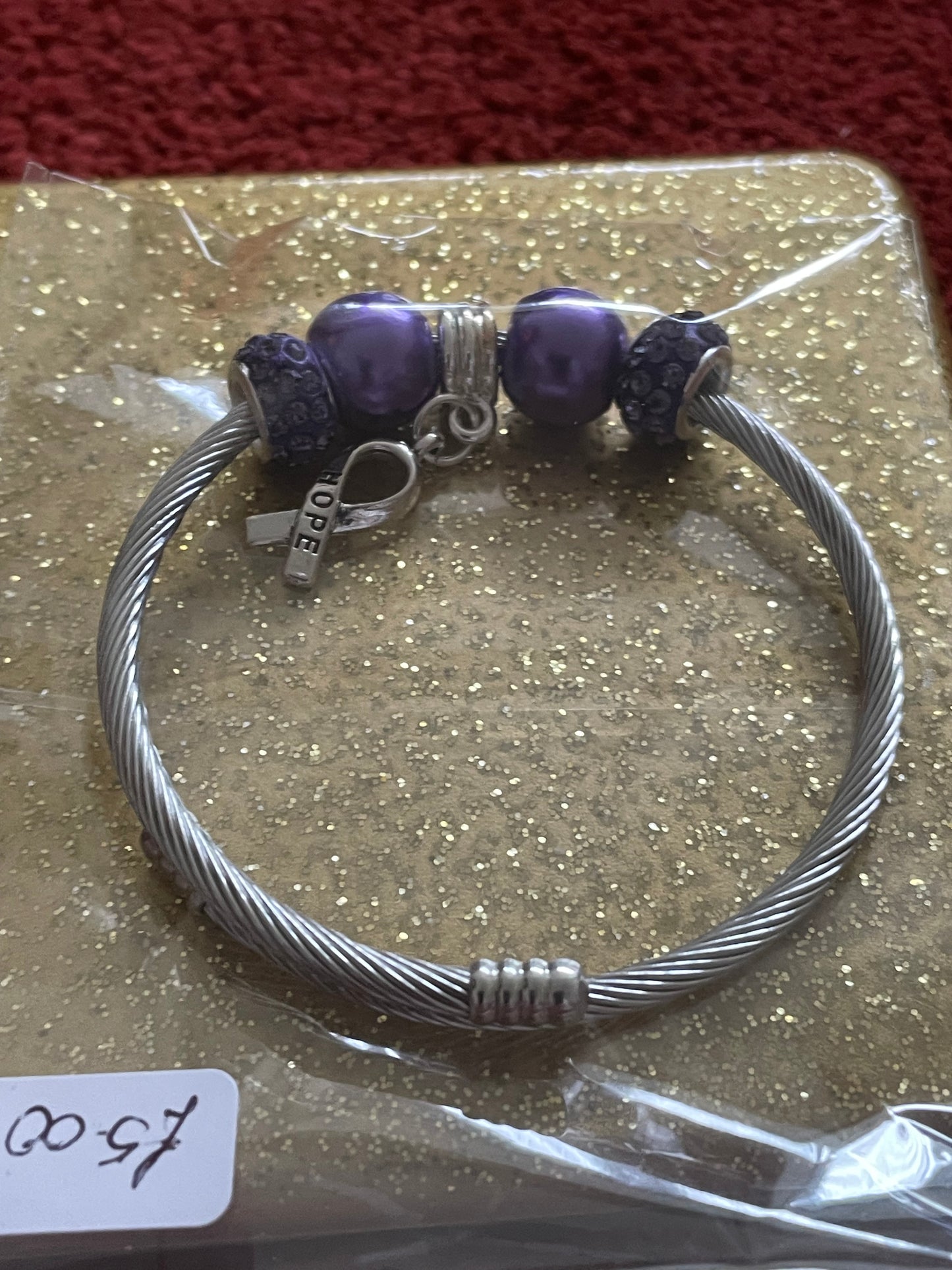 Purple Awareness Snake Bracelets