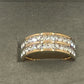 Size 5 Stainless Steel Double Zirconia Band Ring