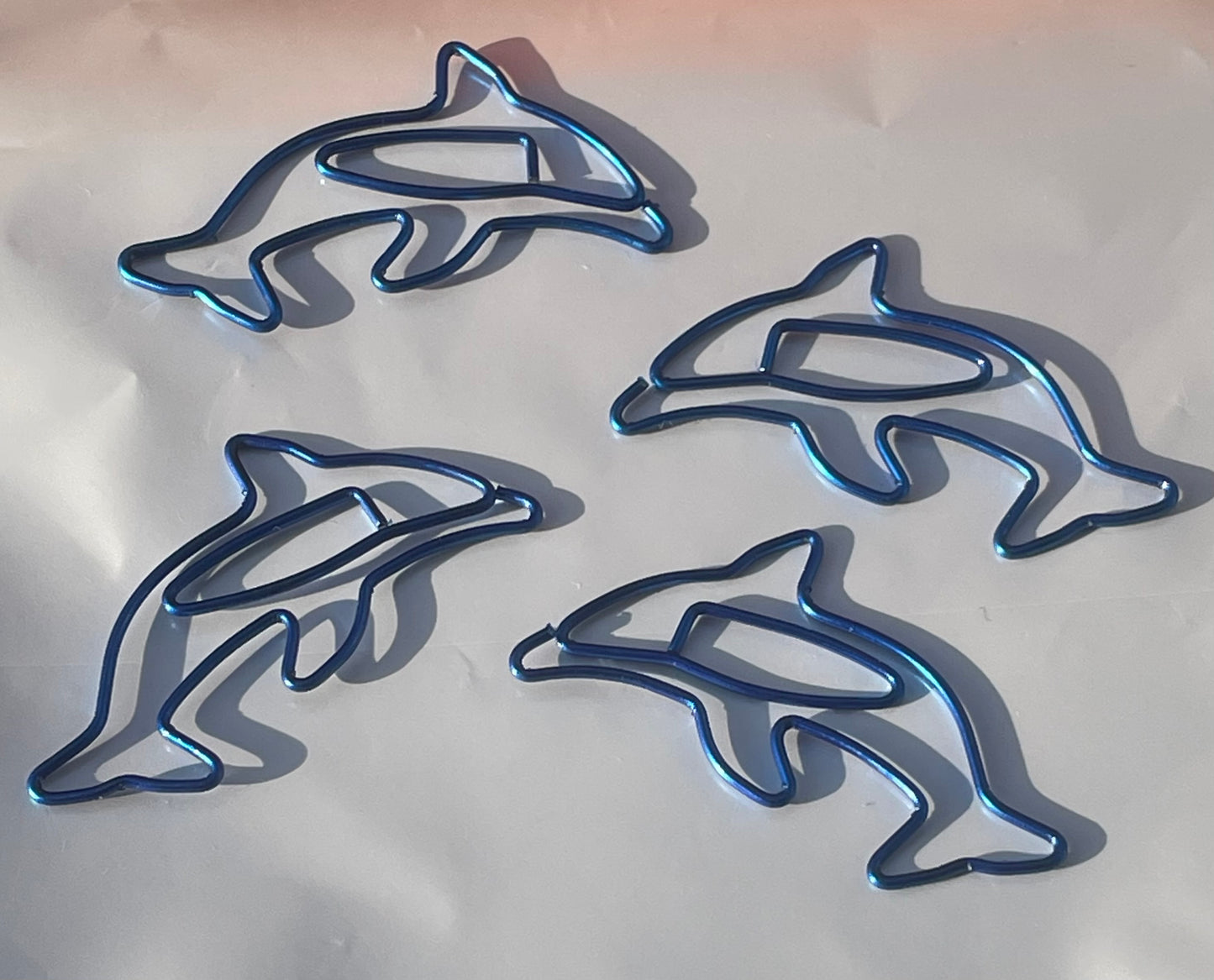 Royal Blue Dolphin Paperclips - 5 Pieces