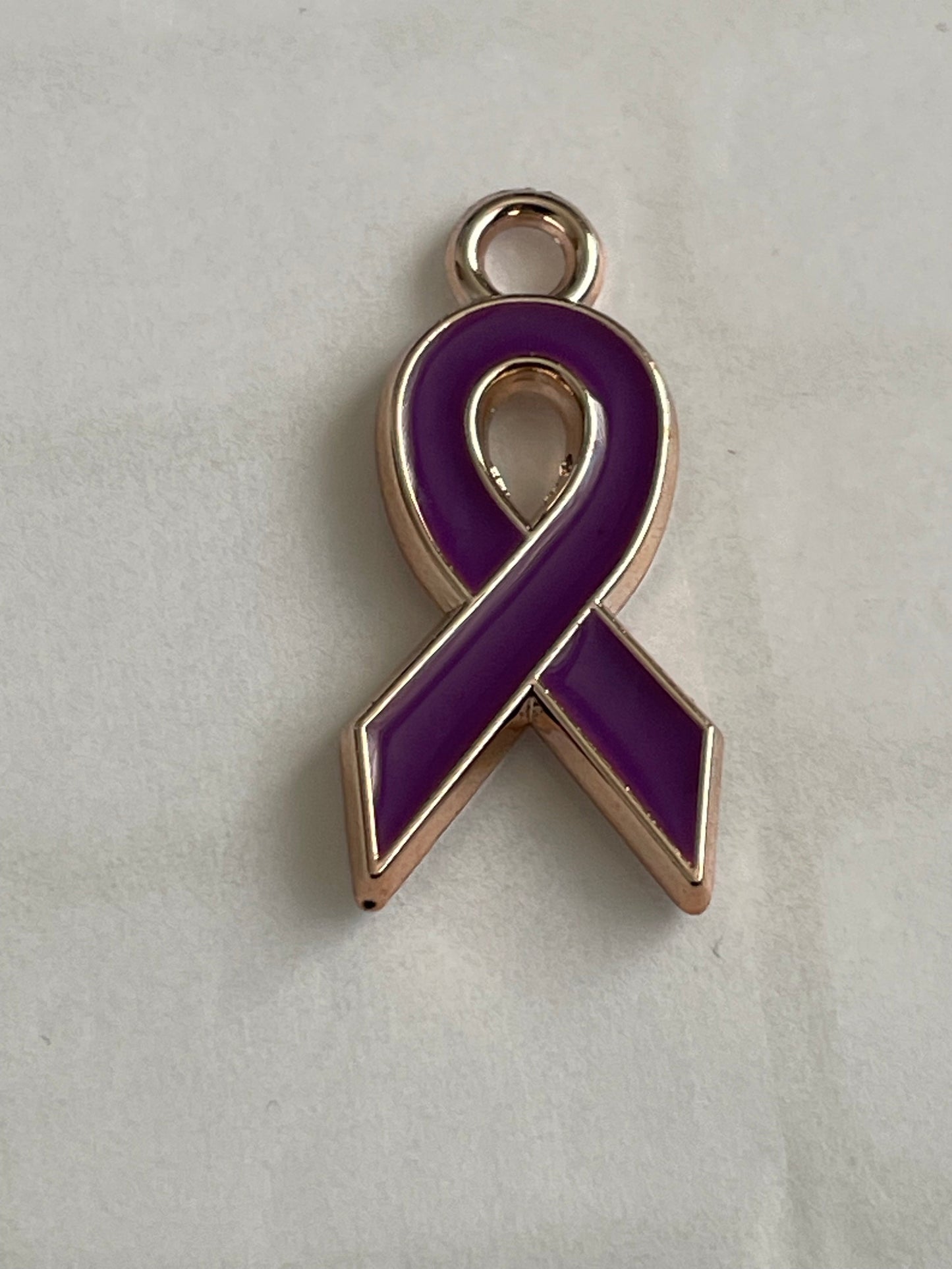 Medical Condition Purple Awareness & Hope Ribbon Charms (charm only)