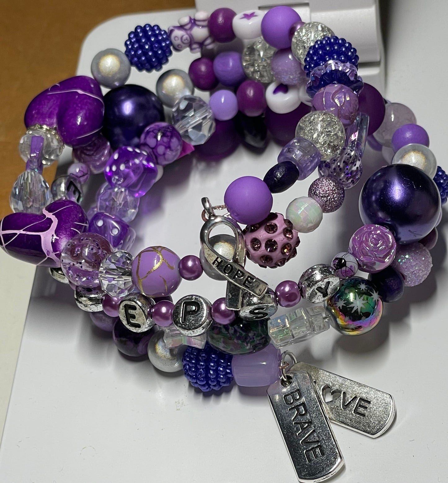 Adult Epilepsy Awareness Bangle