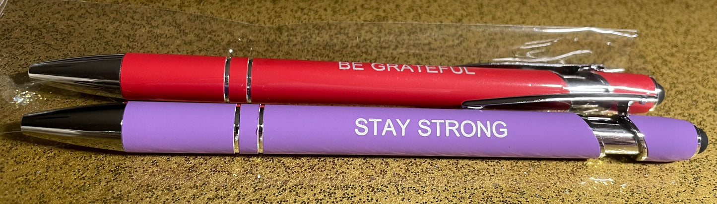 Inspiring Phrase 2 in 1 Biro & Stylus