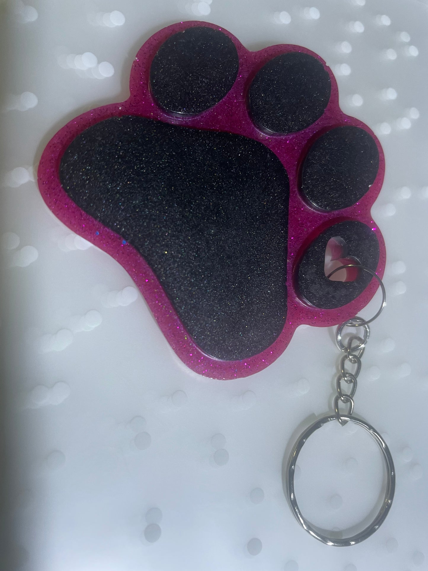 Large Paw Print Key Ring