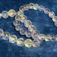 AB Coated Crystal Glass Round Bead Bracelet