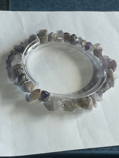 Natural Gemstone/mineral gravel elastic Bracelet