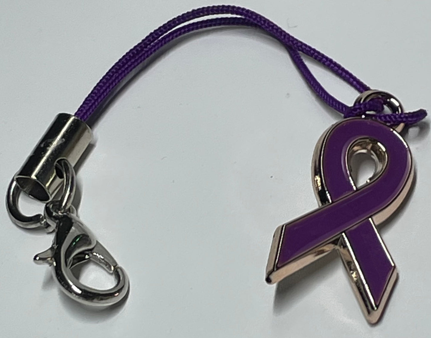 Non-Specific Purple Awareness Ribbon Lanyards with Split Ring or Clasp