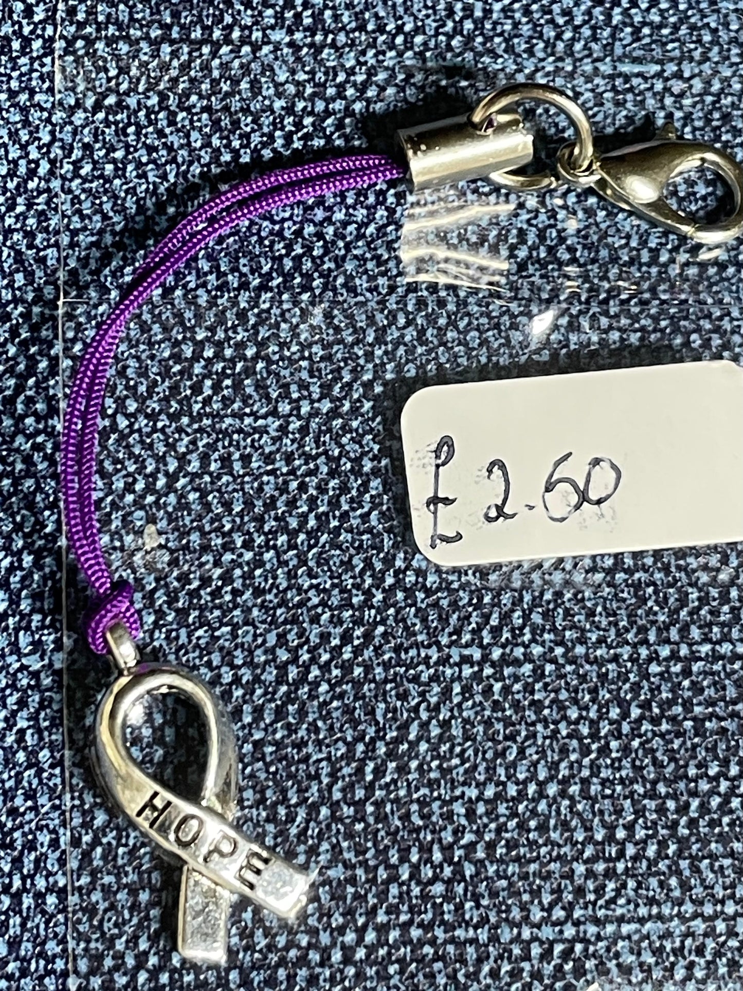 Non-Specific Purple Awareness Ribbon Lanyards with Split Ring or Clasp