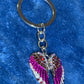 Enamel Angel Wings Key Ring