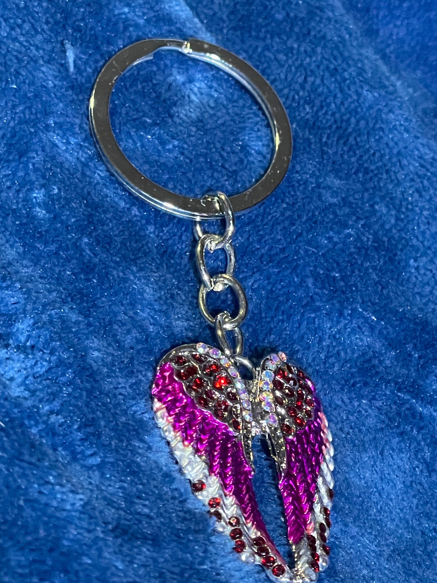 Enamel Angel Wings Key Ring