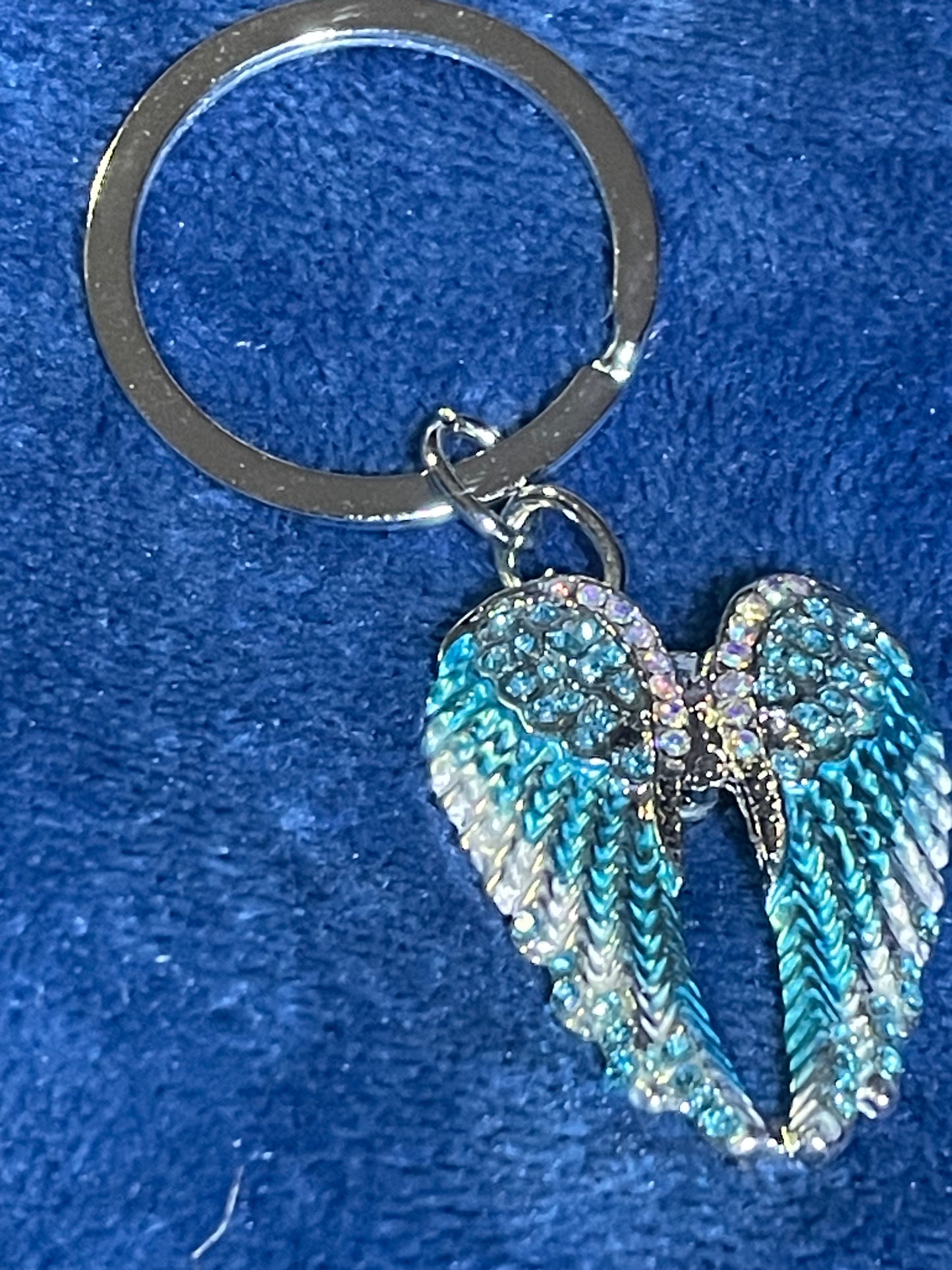 Enamel Angel Wings Key Ring