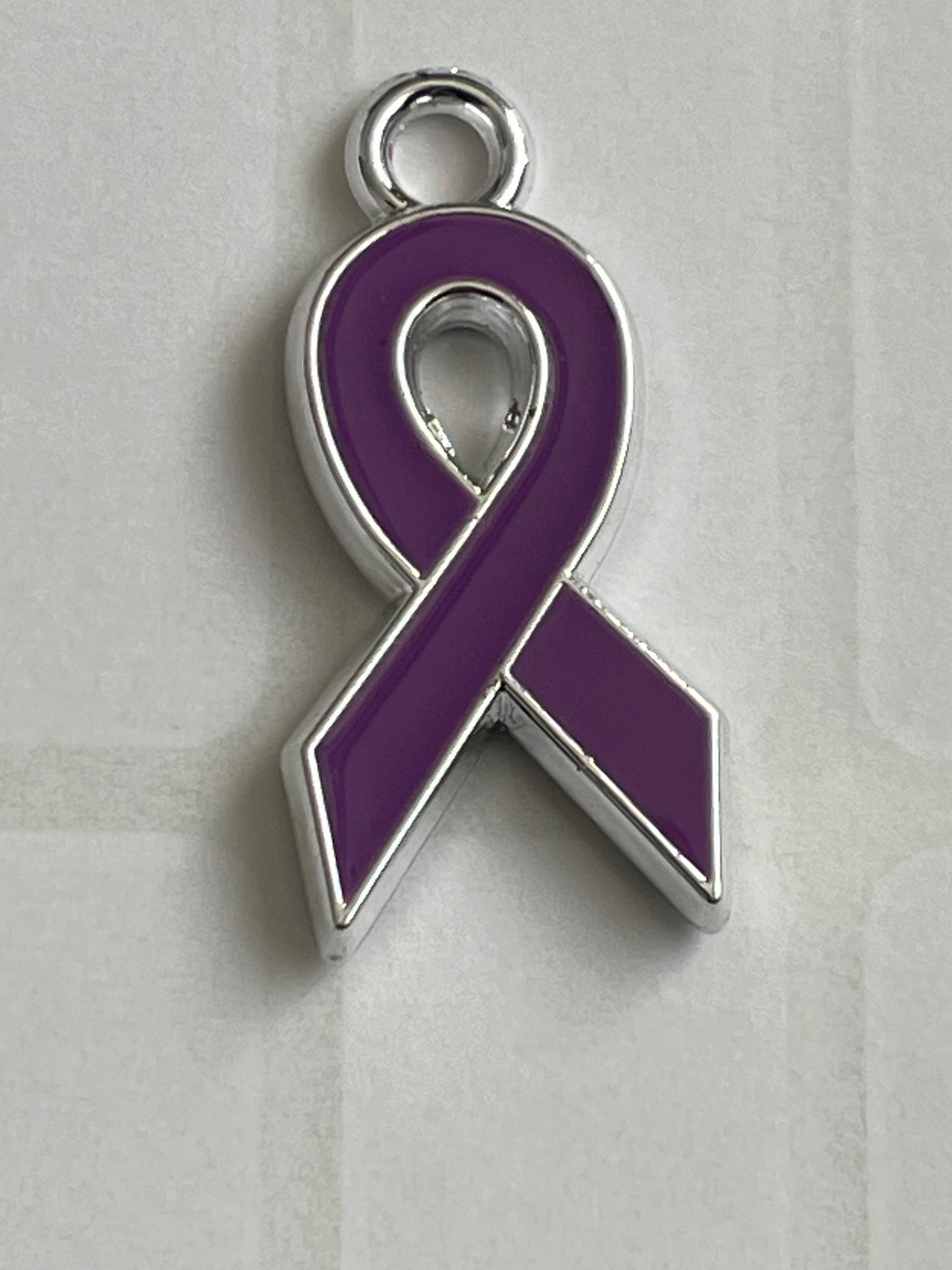 Medical Condition Purple Awareness & Hope Ribbon Charms (charm only)