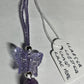 Purple (non-specific) Medical Condition Awareness Charms Tassels with Angels and/or Butterflies with Lobster Clasps