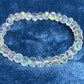 6mm Briolette Crystal Glass Bead Bracelet AB