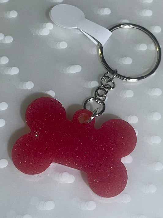 Small Acrylic Bone Keyring