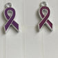 Medical Condition Purple Awareness & Hope Ribbon Charms (charm only)