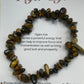 Natural Quartz Crystal Stone 19cm (approx) Gravel Bracelet with Information Card