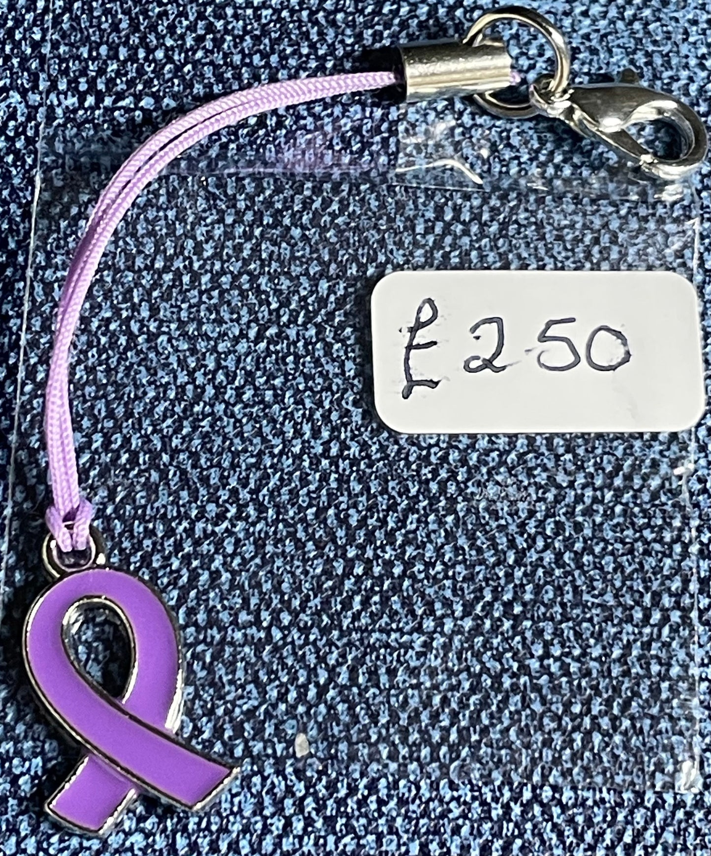 Non-Specific Purple Awareness Ribbon Lanyards with Split Ring or Clasp