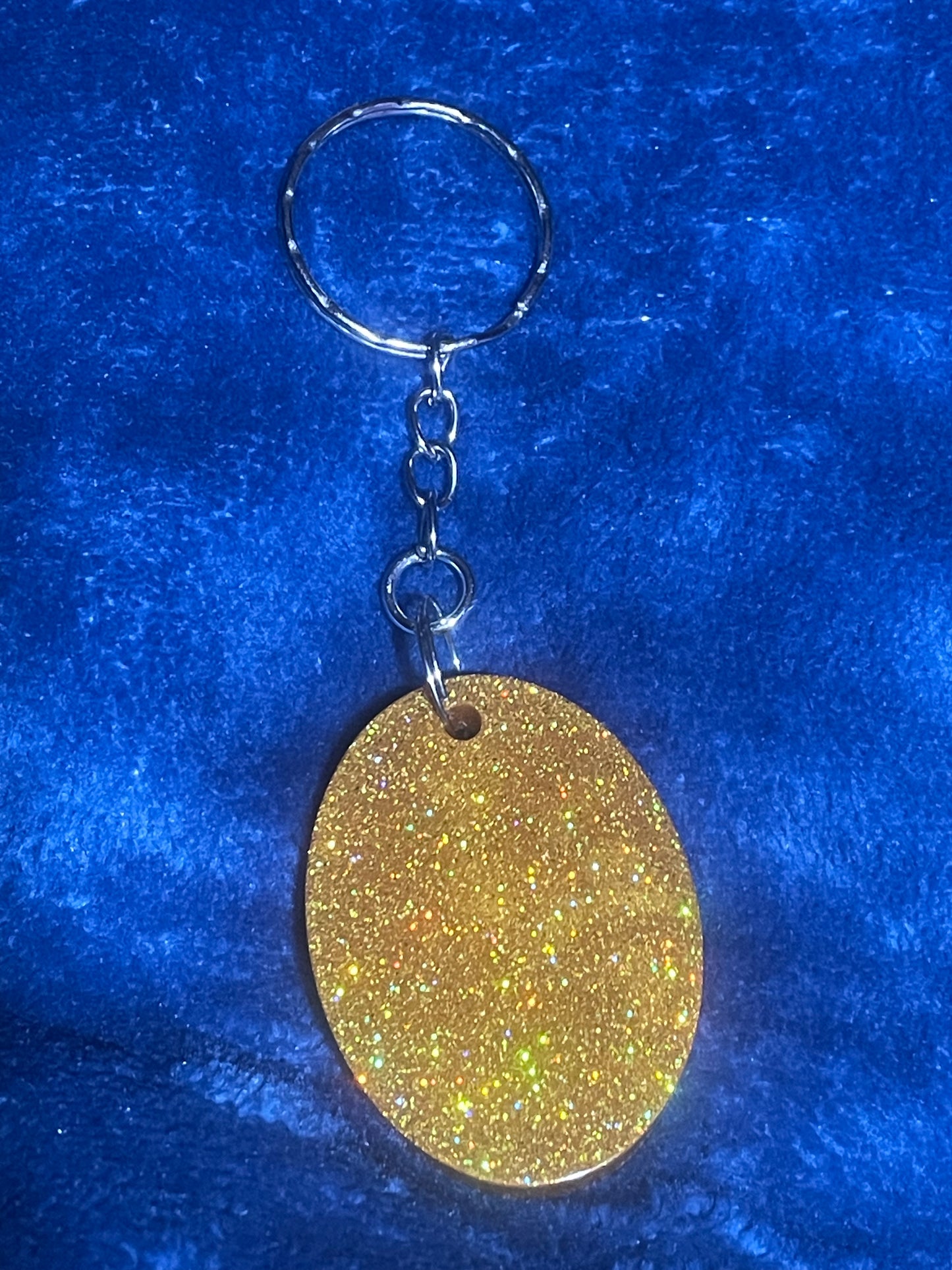 Acrylic Shaped Glittery Key Rings