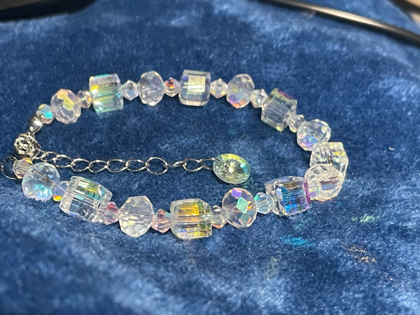 Mixed 8mm AB Crystal Glass Beads Bracelet