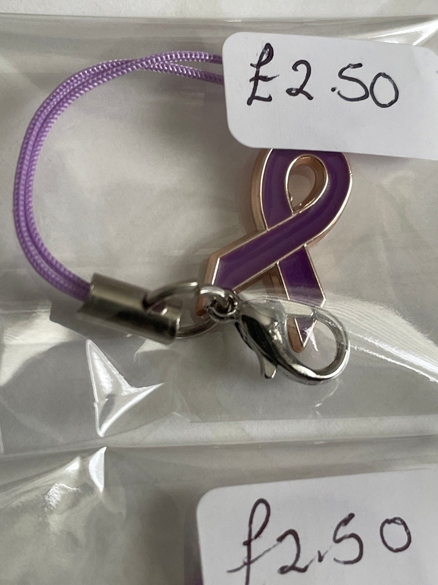 Non-Specific Purple Awareness Ribbon Lanyards with Split Ring or Clasp