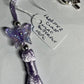 Purple (non-specific) Medical Condition Awareness Charms Tassels with Angels and/or Butterflies with Lobster Clasps