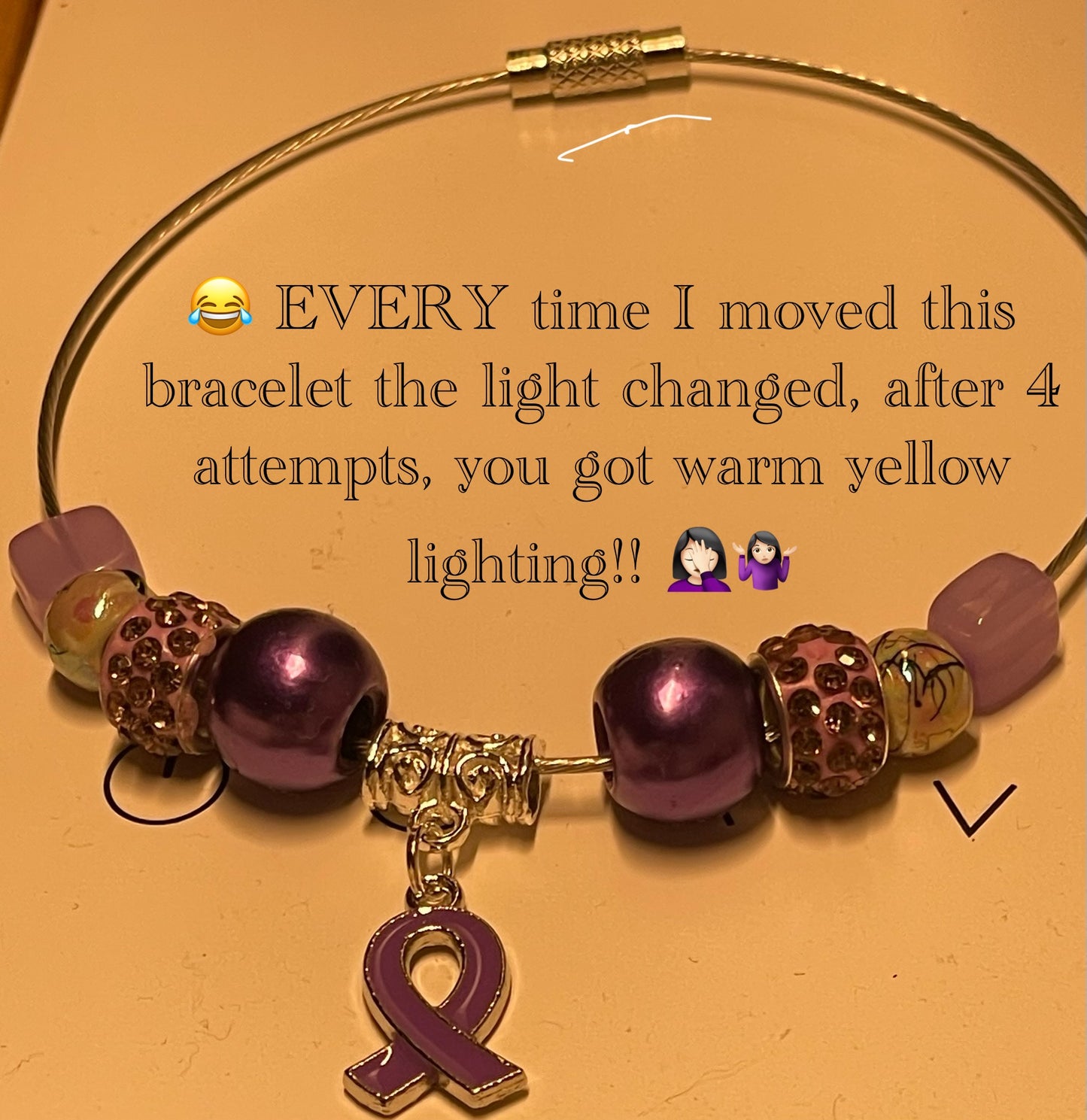 Purple Awareness Anklet