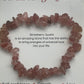 Natural Quartz Crystal Stone 19cm (approx) Gravel Bracelet with Information Card