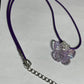 Purple Ribbon Awareness  Ribbons & Butterflies on Waxed Cord Necklaces